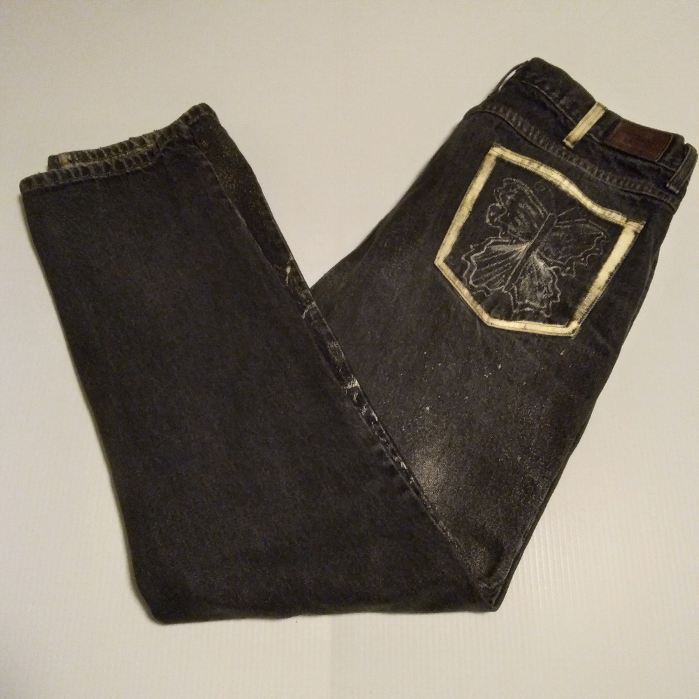 L.L. Bean Custom Jean's Sz 38 Bleach Tyedye